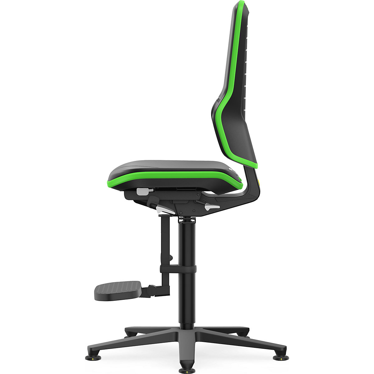 NEON ESD munkahelyi forgószék, csúszótalpakkal, fellépővel – bimos (Termék képe 4)-3