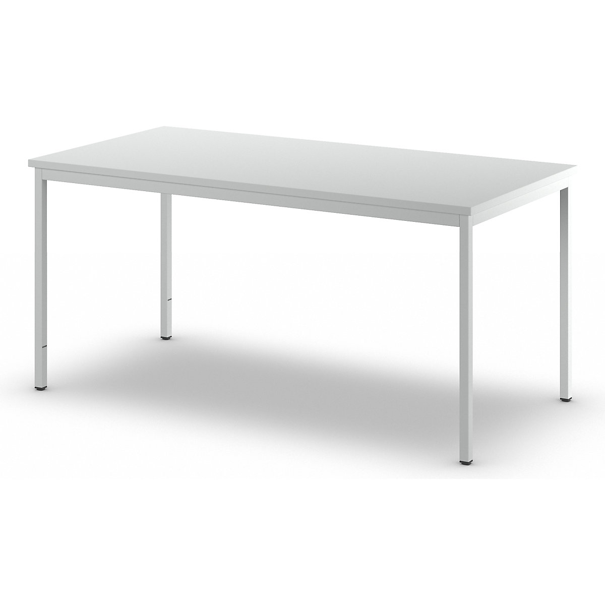 Művezetői íróasztal, világosszürke – eurokraft basic (Termék képe 6)-5