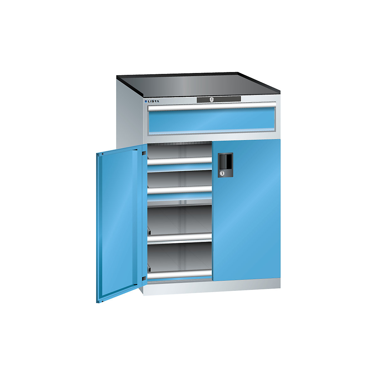 Fiókos szekrény szárnyasajtókkal &ndash; LISTA