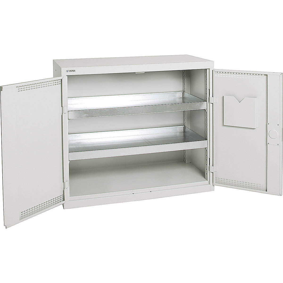 Felfogótálcás szekrény ajtóperforálással