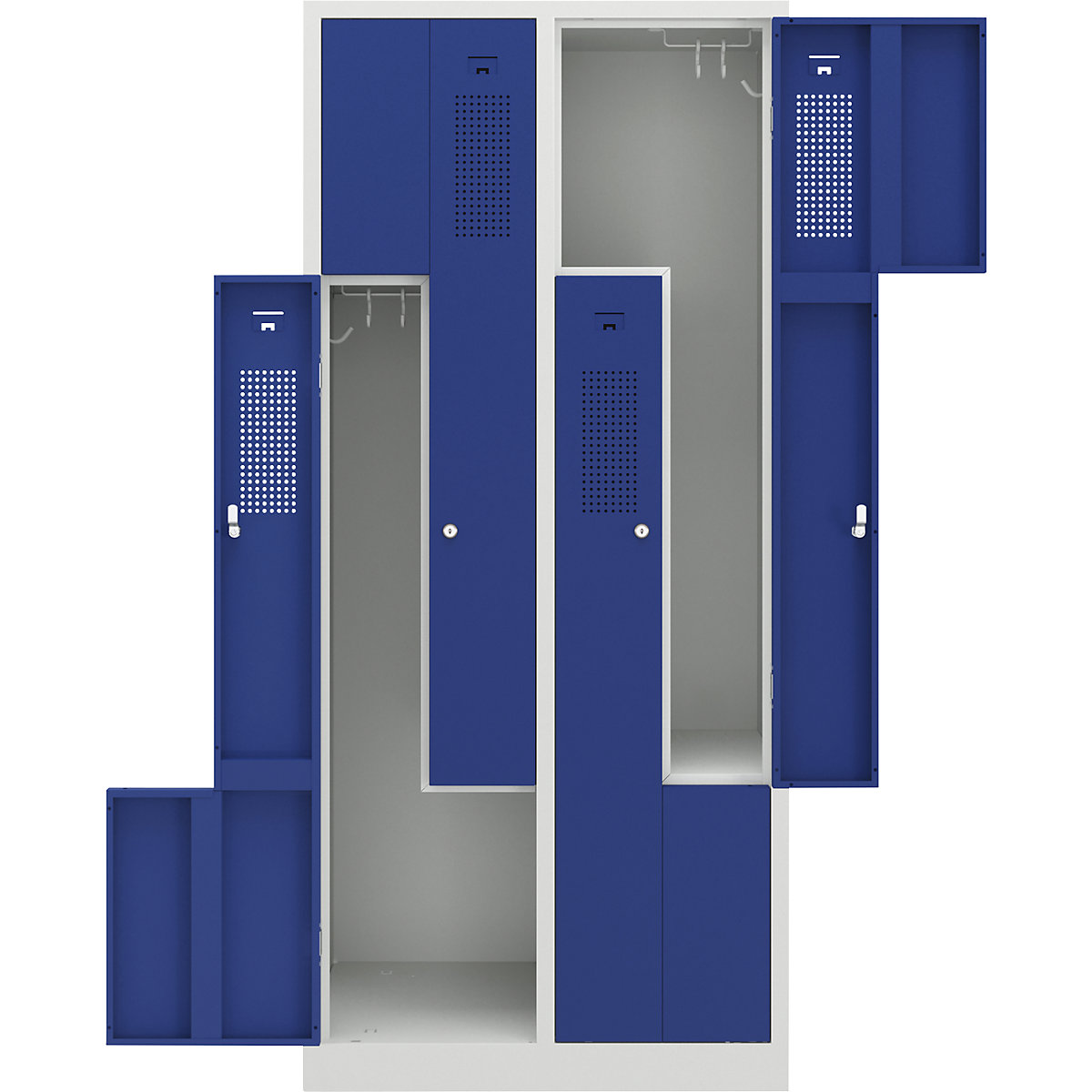 Amsterdam Z-rekeszes öltözőszekrény – eurokraft basic (Termék képe 6)-5