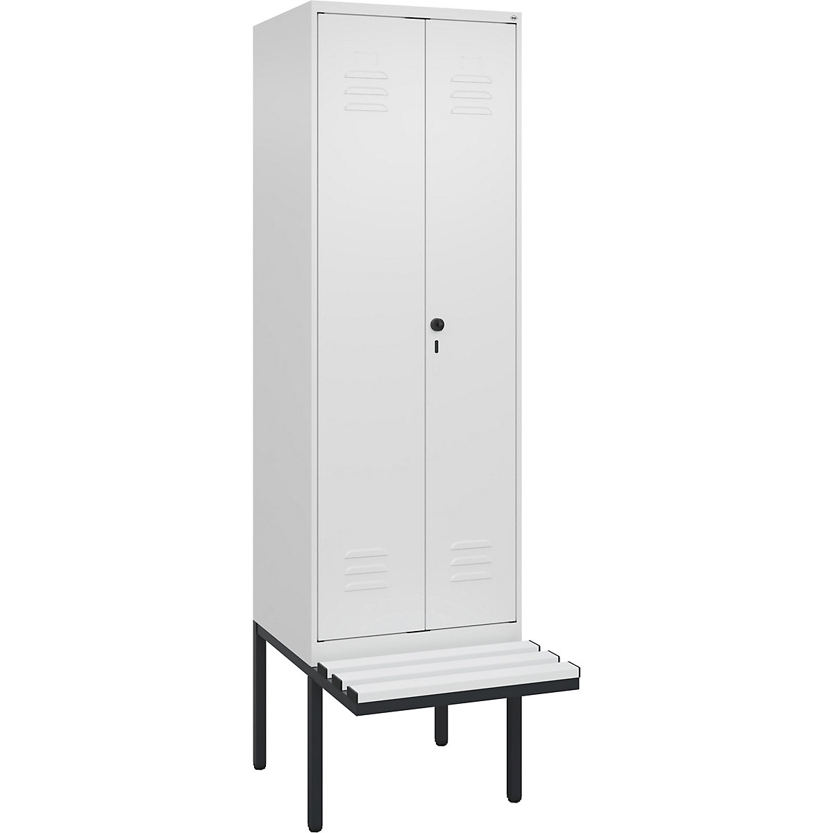 Classic PLUS öltözőszekrény paddal, utcai és munkaruházat tárolásához – C+P (Termék képe 4)-3