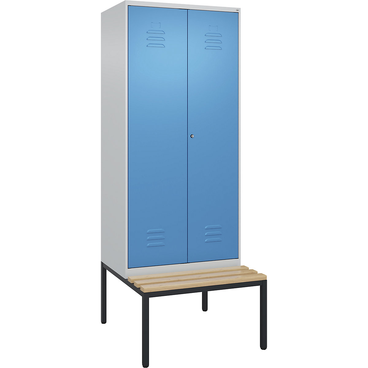 Classic PLUS öltözőszekrény paddal, utcai és munkaruházat tárolásához – C+P (Termék képe 5)-4