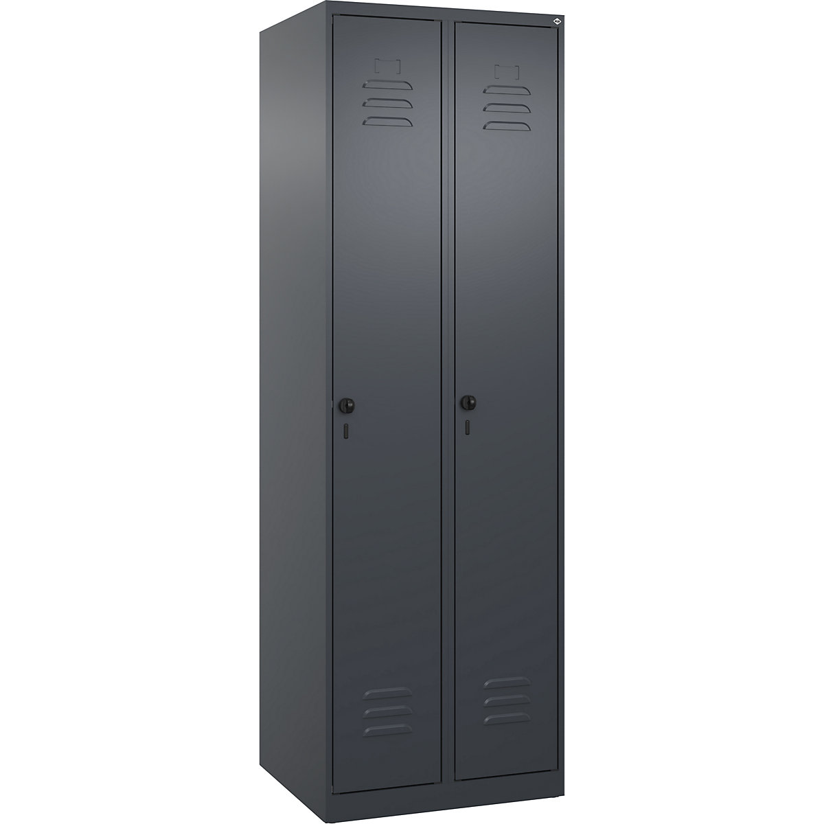 Classic PLUS öltözőszekrény utcai és munkaruházat tárolásához, keskeny – C+P (Termék képe 4)-3