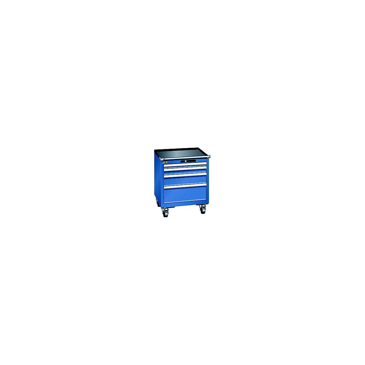 LISTA – Ladičar, pomičan, ŠxD 564 x 572 mm, 4 ladice, u encijan plavoj boji