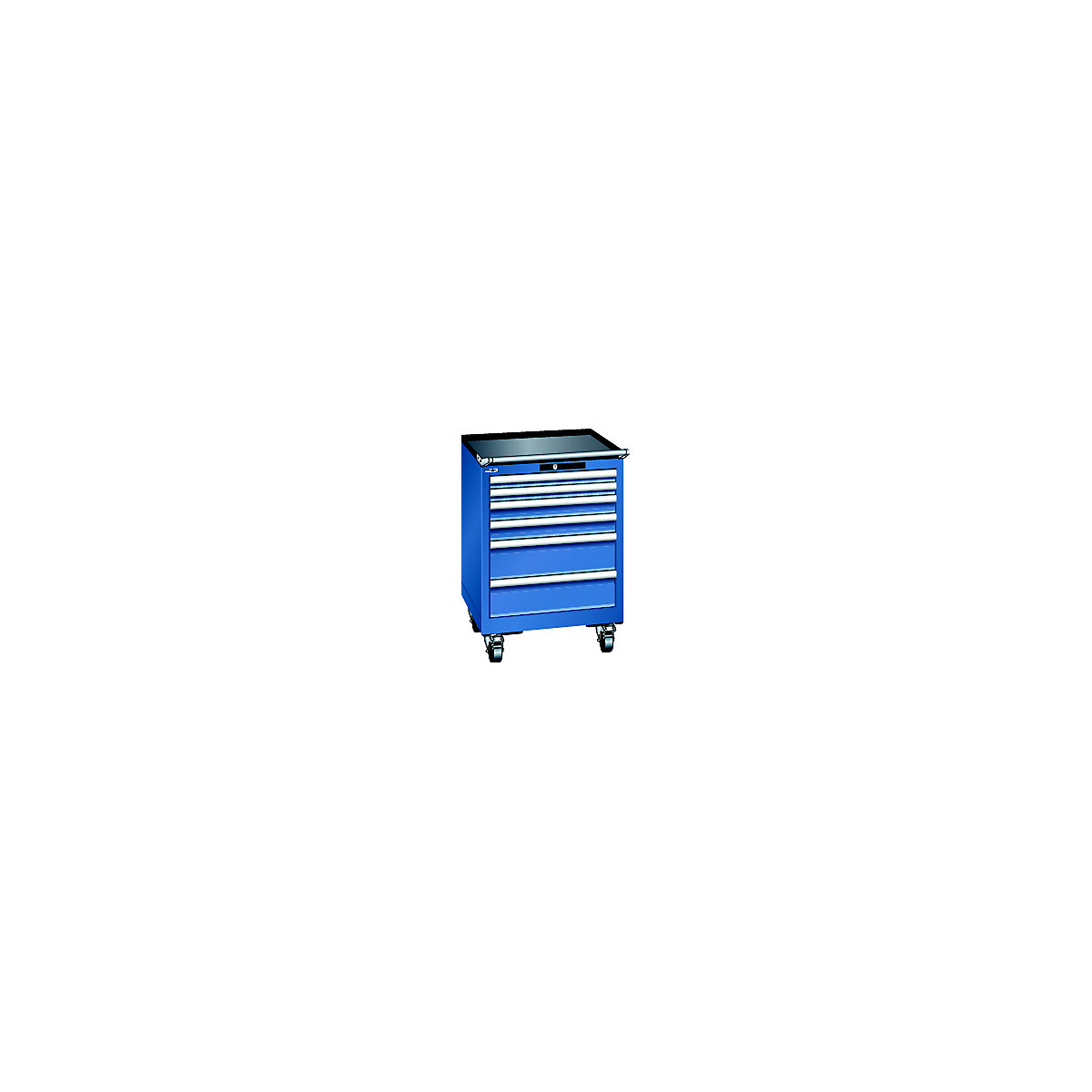 LISTA – Ladičar, pomičan, ŠxD 564 x 572 mm, 6 ladica, u encijan plavoj boji