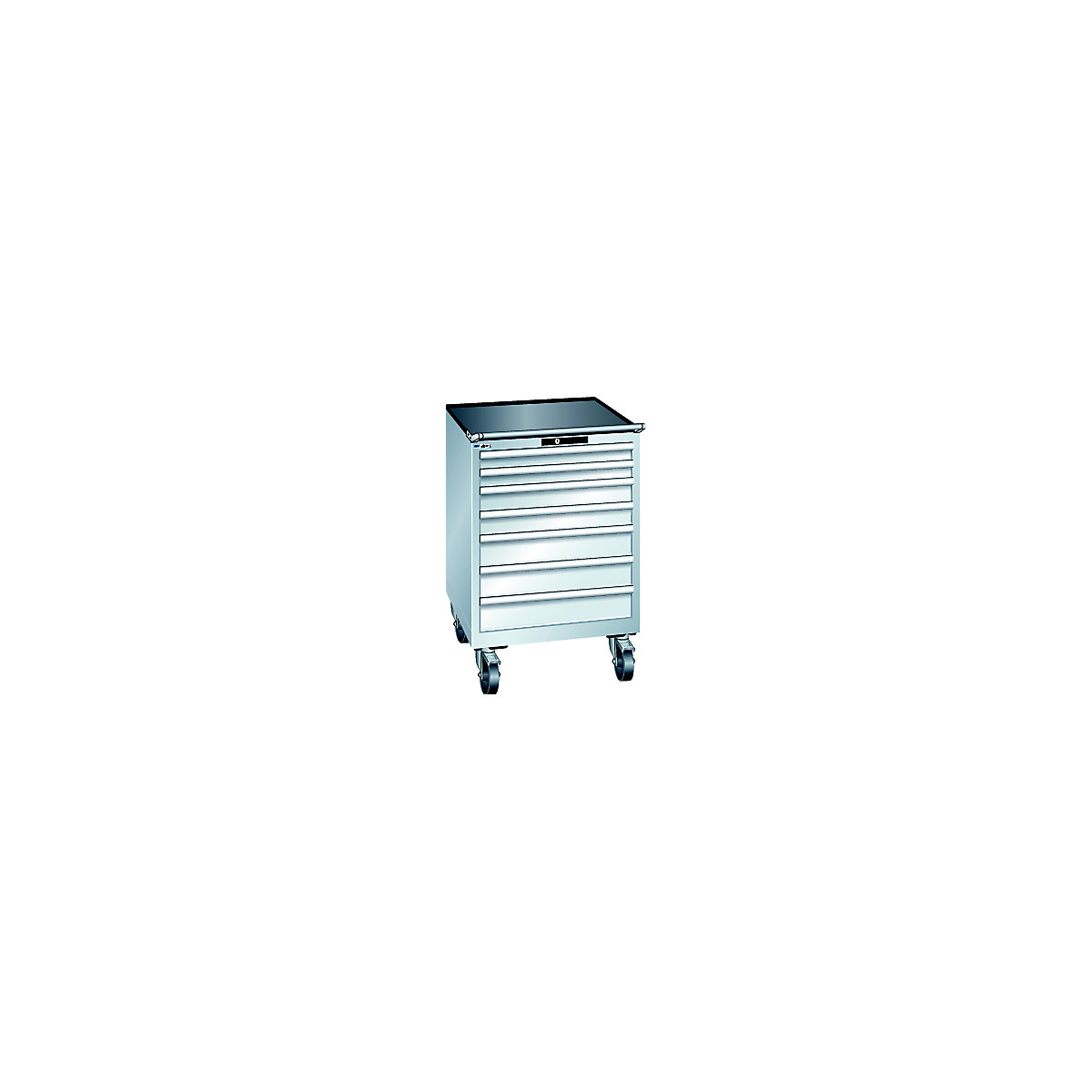 LISTA – Ladičar, pomičan, ŠxD 717 x 725 mm, 7 ladica, u svijetlosivoj boji