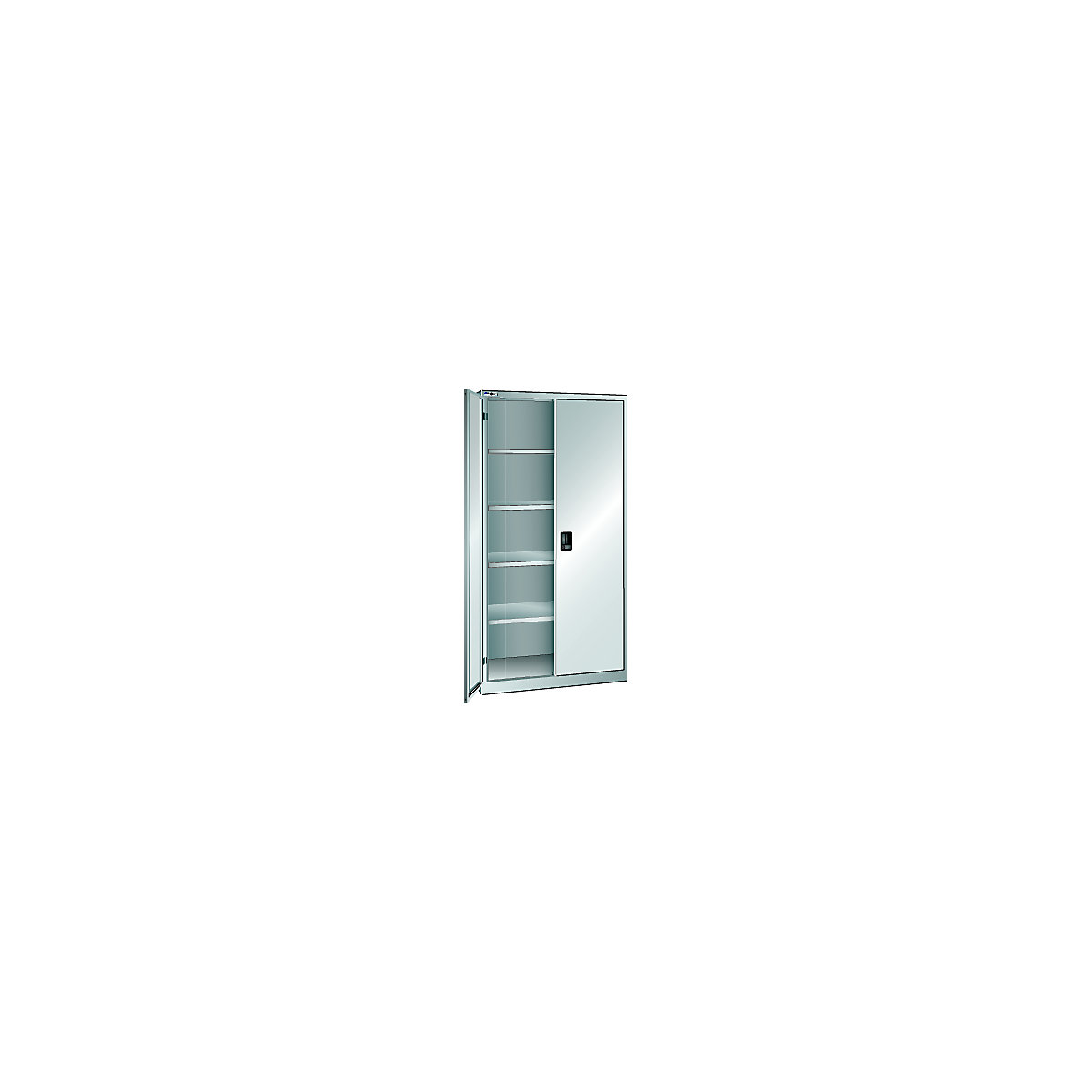 LISTA – Ormar s krilnim vratima, vrata od punog lima, VxŠ 1950 x 1000 mm, dubina 400 mm, u svijetlosivoj boji RAL 7035