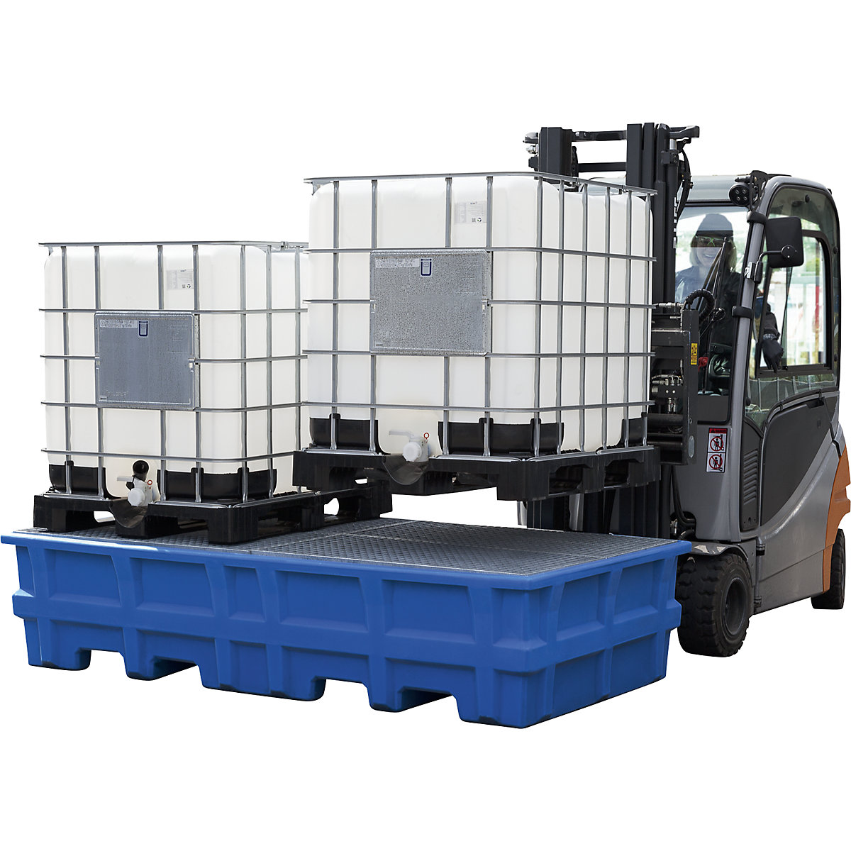 Wanna wychwytowa z PE na zbiorniki IBC/KTC – asecos (Zdjęcie produktu 2)-1