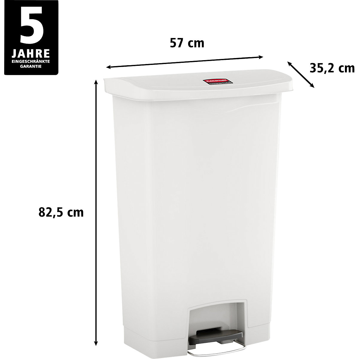 Pojemnik otwierany pedałem SLIM JIM® – Rubbermaid (Zdjęcie produktu 3)-2