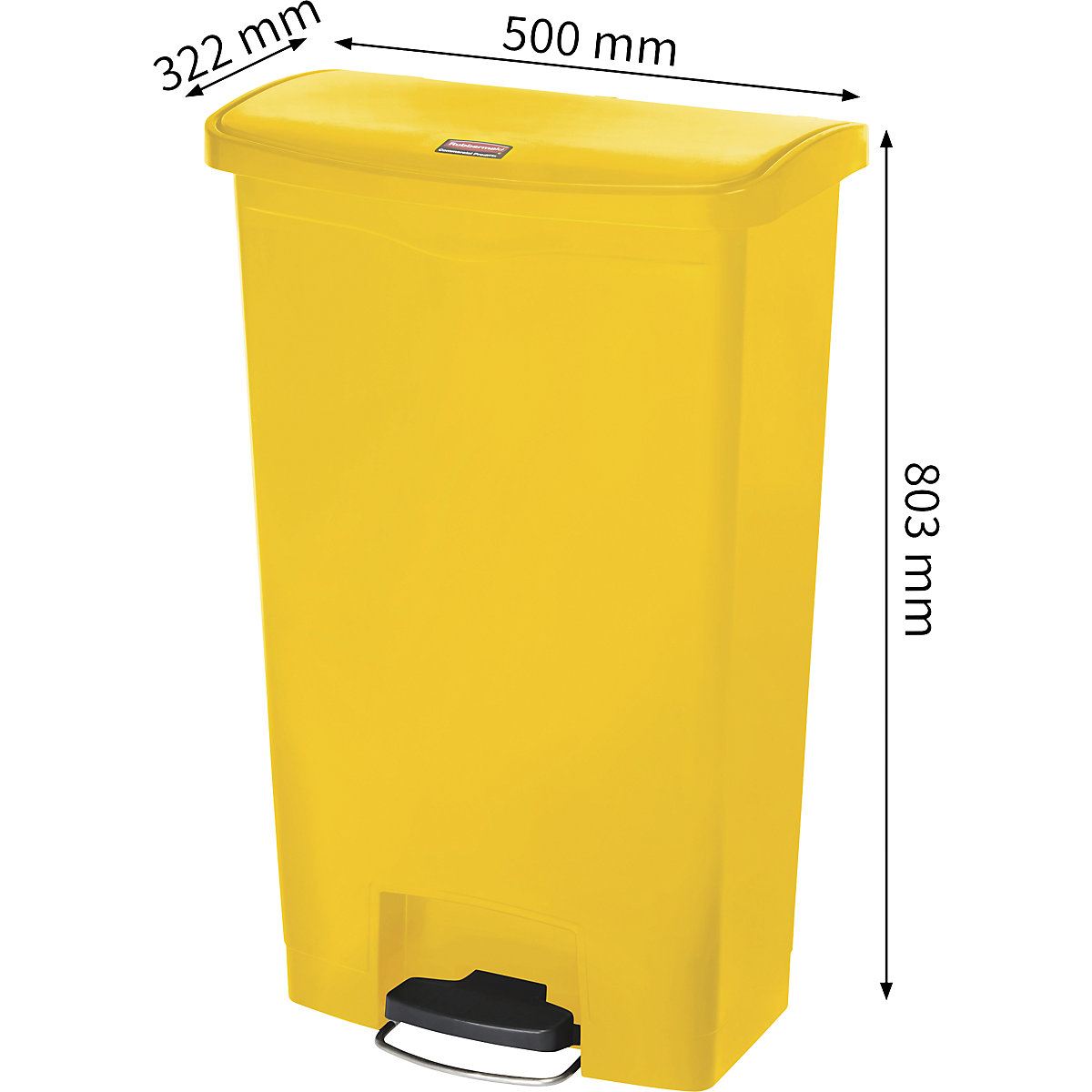 Pojemnik otwierany pedałem SLIM JIM® – Rubbermaid (Zdjęcie produktu 3)-2