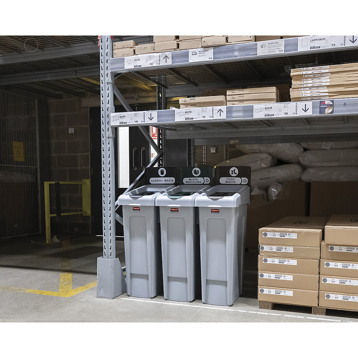 Stacja recyklingu surowców wtórnych SLIM JIM® – Rubbermaid (Zdjęcie produktu 10)-9