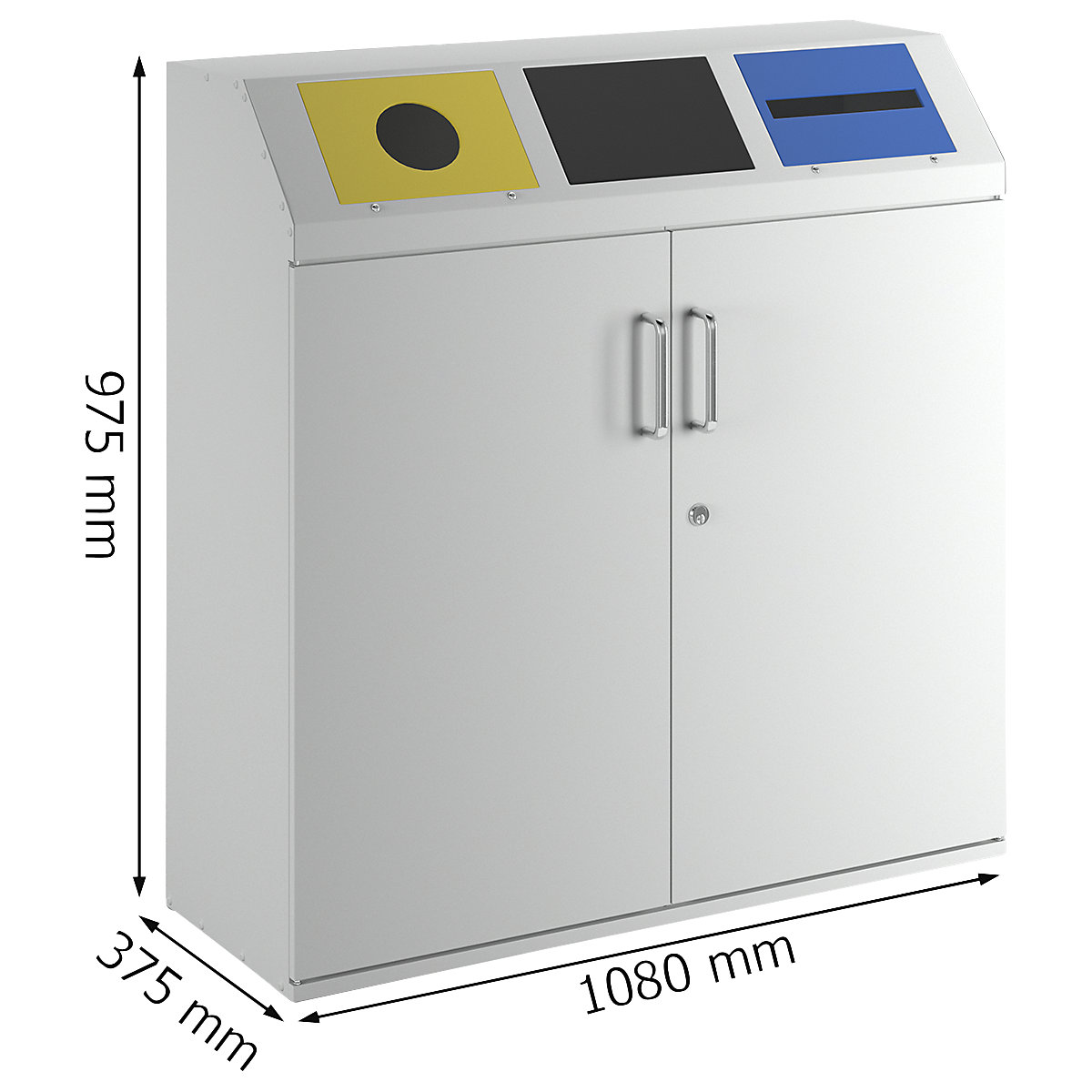 Szafa do zbiórki surowców wtórnych – eurokraft pro (Zdjęcie produktu 8)-7