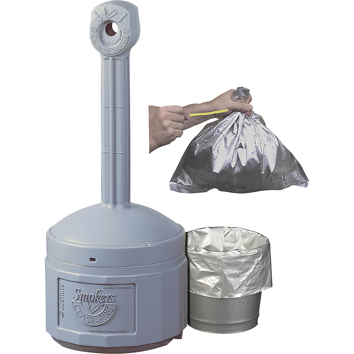 Specjalne worki na odpady, z powłoką aluminiową – Justrite (Zdjęcie produktu 3)-2