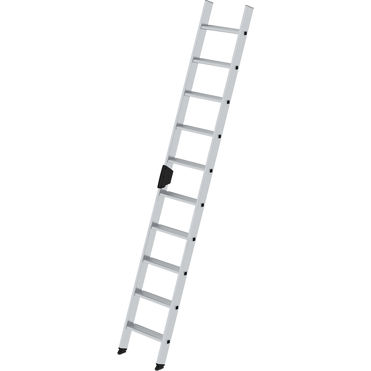 Opěrný žebřík se stupni – MUNK, profilové provedení, šířka 420 mm, 10 stupňů, stojina 58 x 25 mm