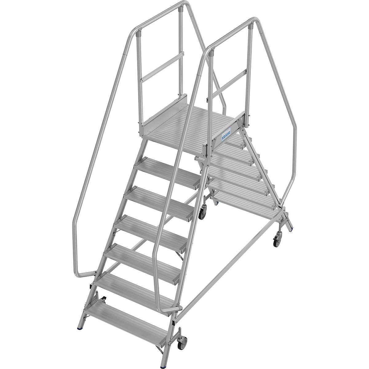 Plošinový žebřík – KRAUSE, výstup z obou stran, 2 x 7 stupňů-8