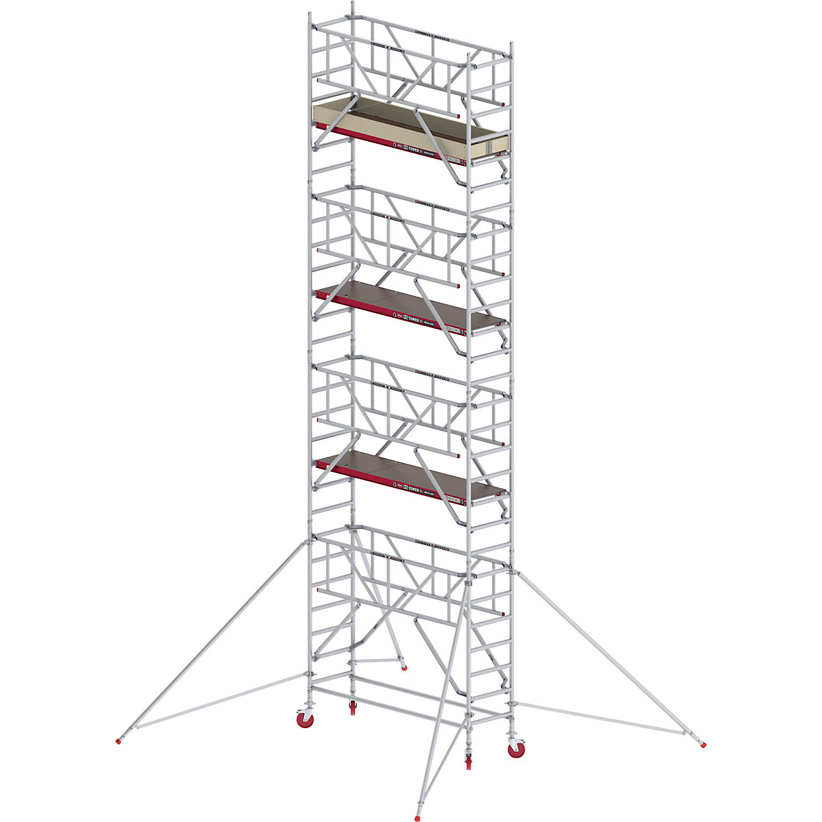 Úzké pojízdné lešení RS TOWER 41 s technologií Safe-Quick® – Altrex, dřevěná plošina, délka 1,85 m, pracovní výška 9,20 m-2