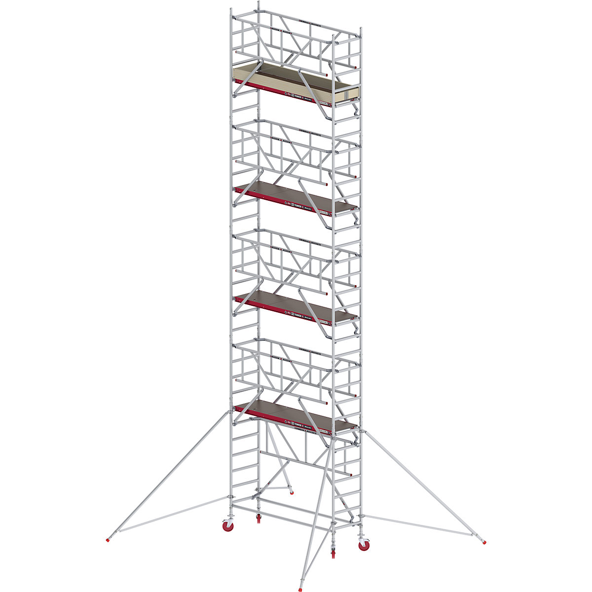 Úzké pojízdné lešení RS TOWER 41 s technologií Safe-Quick® – Altrex, dřevěná plošina, délka 1,85 m, pracovní výška 10,20 m-1