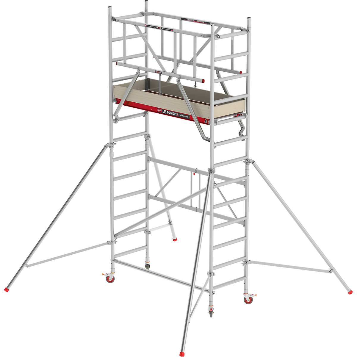 Lešení pro místnosti RS 44-POWER – Altrex, dřevěná plošina, délka 1,85 m, pracovní výška 4,70 m-7