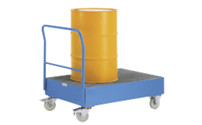 Транспортная тележка для бочек с приемным лотком объемом 220 л