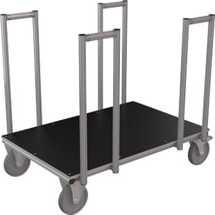 Тележка с боковыми дугами из алюминиевого профиля