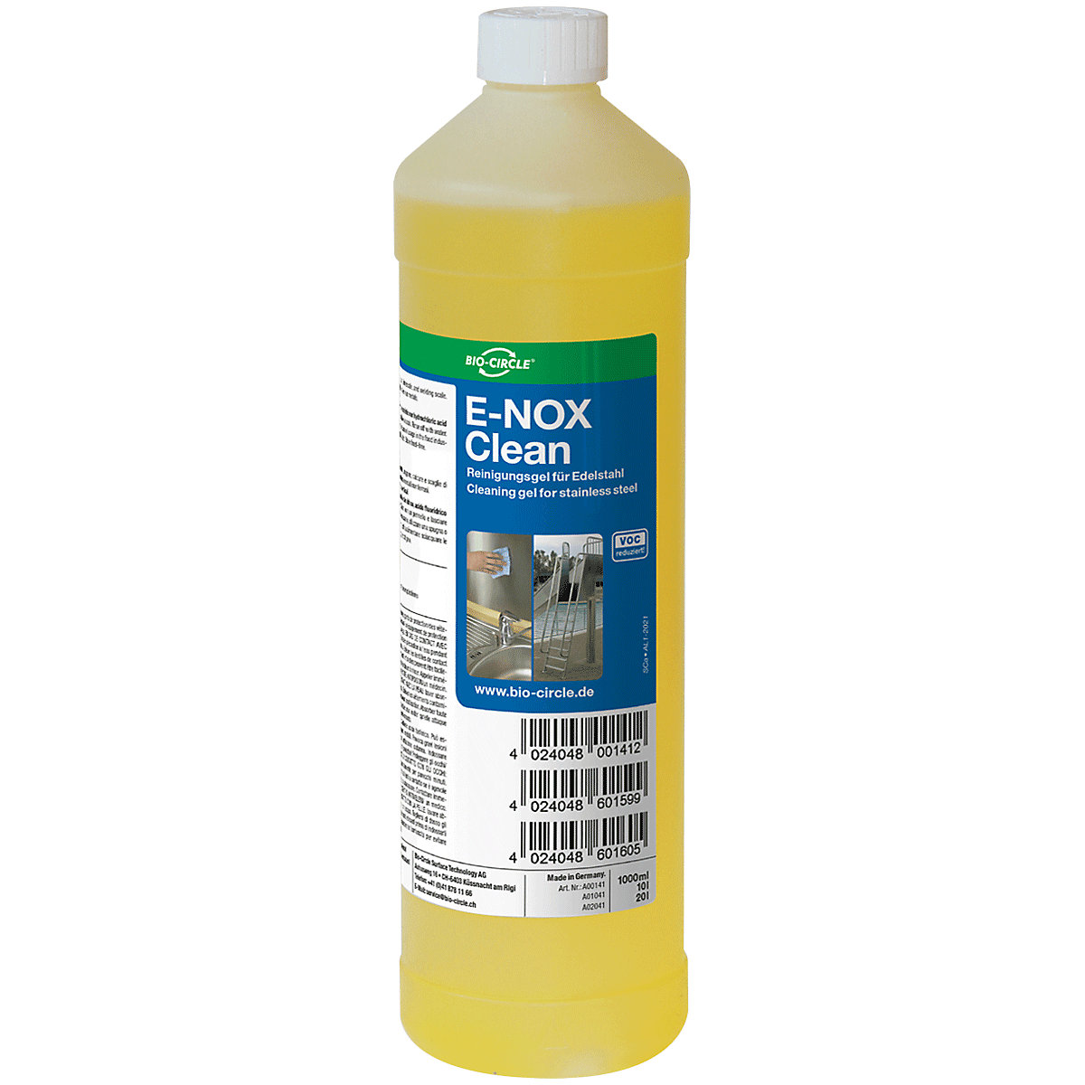 Čisticí prostředek na vodní kámen a rez E-NOX Clean &ndash; Bio-Circle
