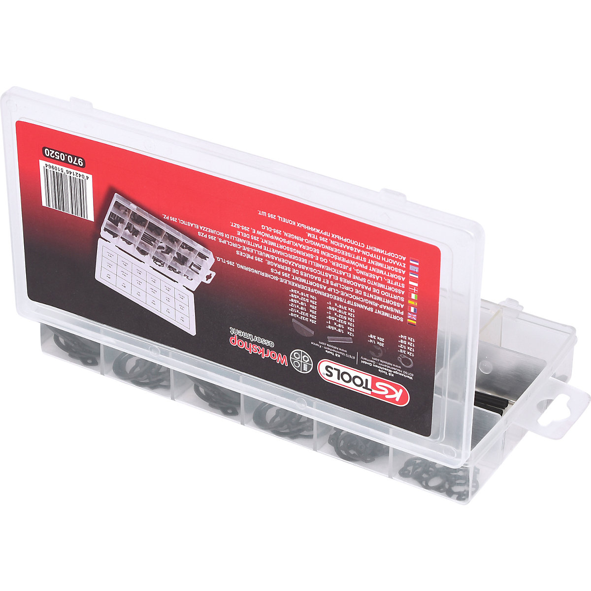 Assortimento spine elastiche/anelli d'arresto/chiavette piatte/anelli di sicurezza elastici – KS Tools (Foto prodotto 7)-6