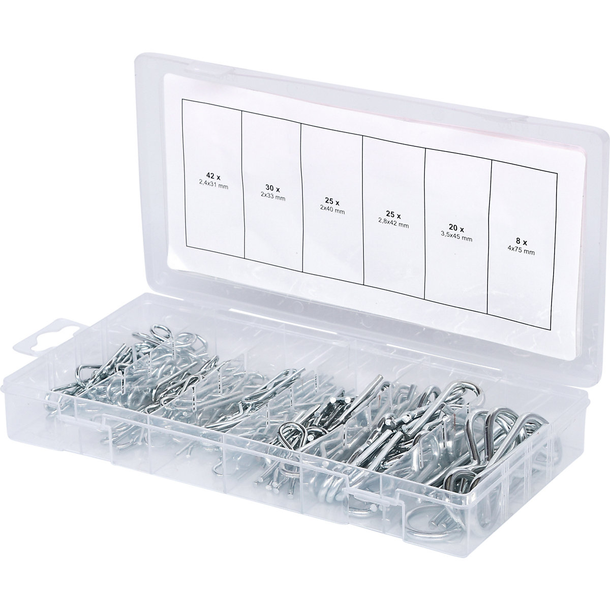 Assortment of spring split pins - KS Tools