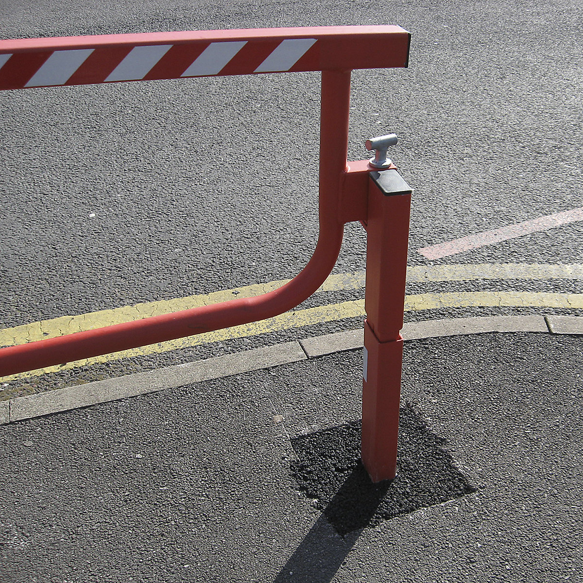 Autopa Swing Gate Additional Catch Post | Galvanised & Red | Removeable