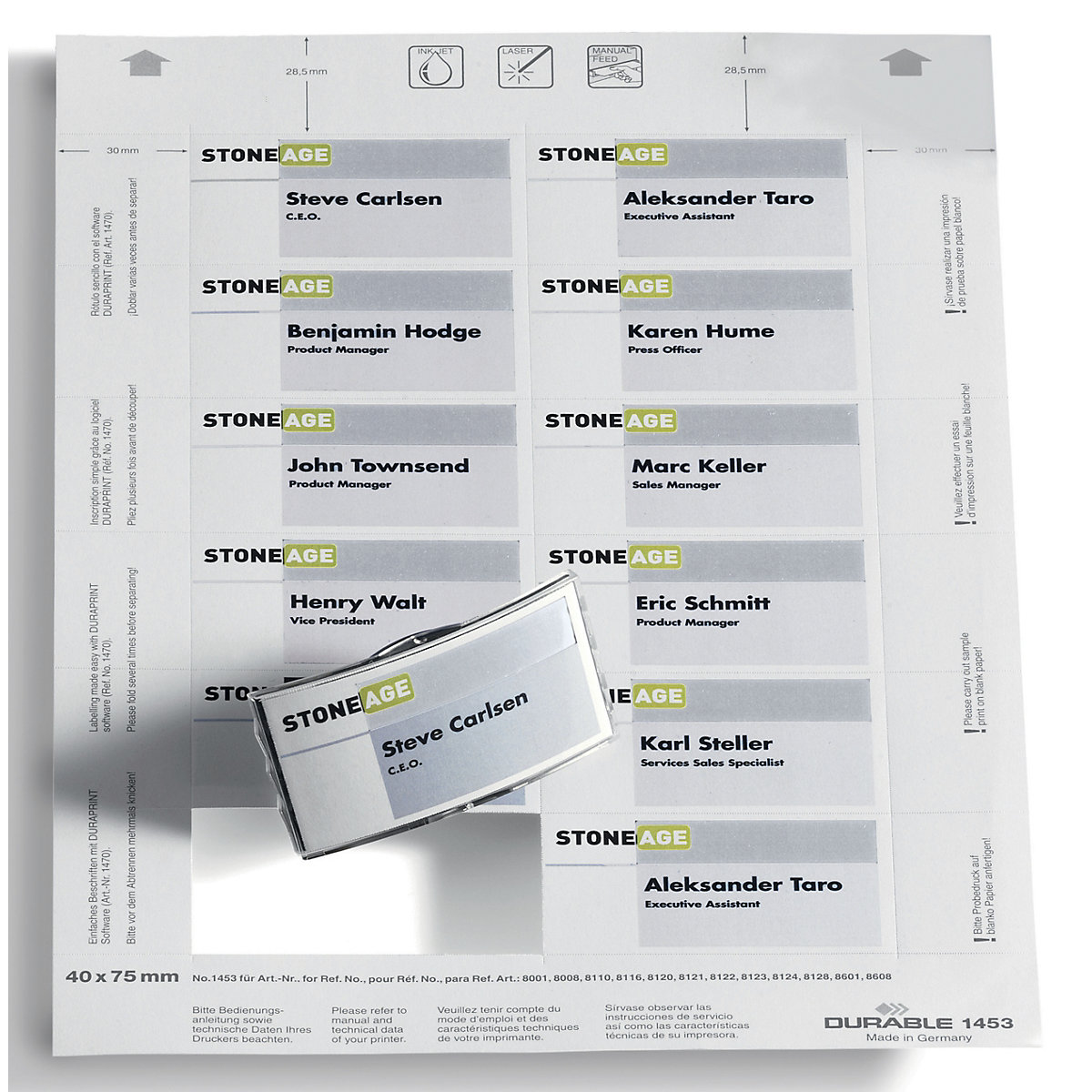 BADGEMAKER sheet inserts - DURABLE