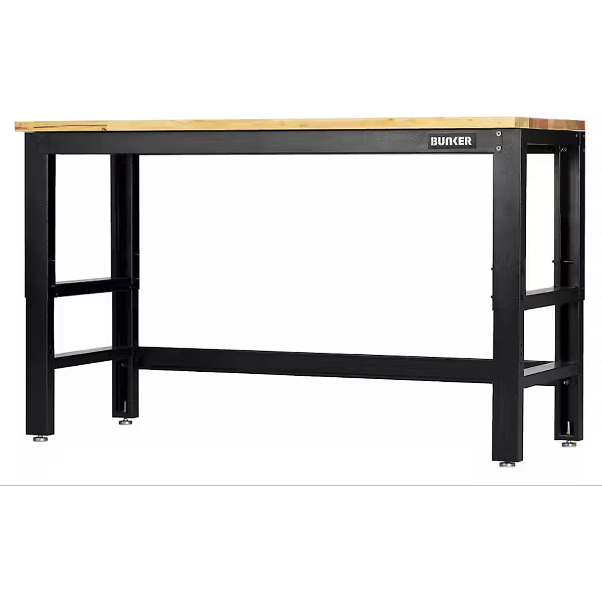BUNKER Height Adjustable Workbenches, BUNKER Height Adjustable Workbenches, BUNKER® Height Adjustable Workbench | 760-1065h x 1550w x 610d mm | Hardwood Worktop | Black-3
