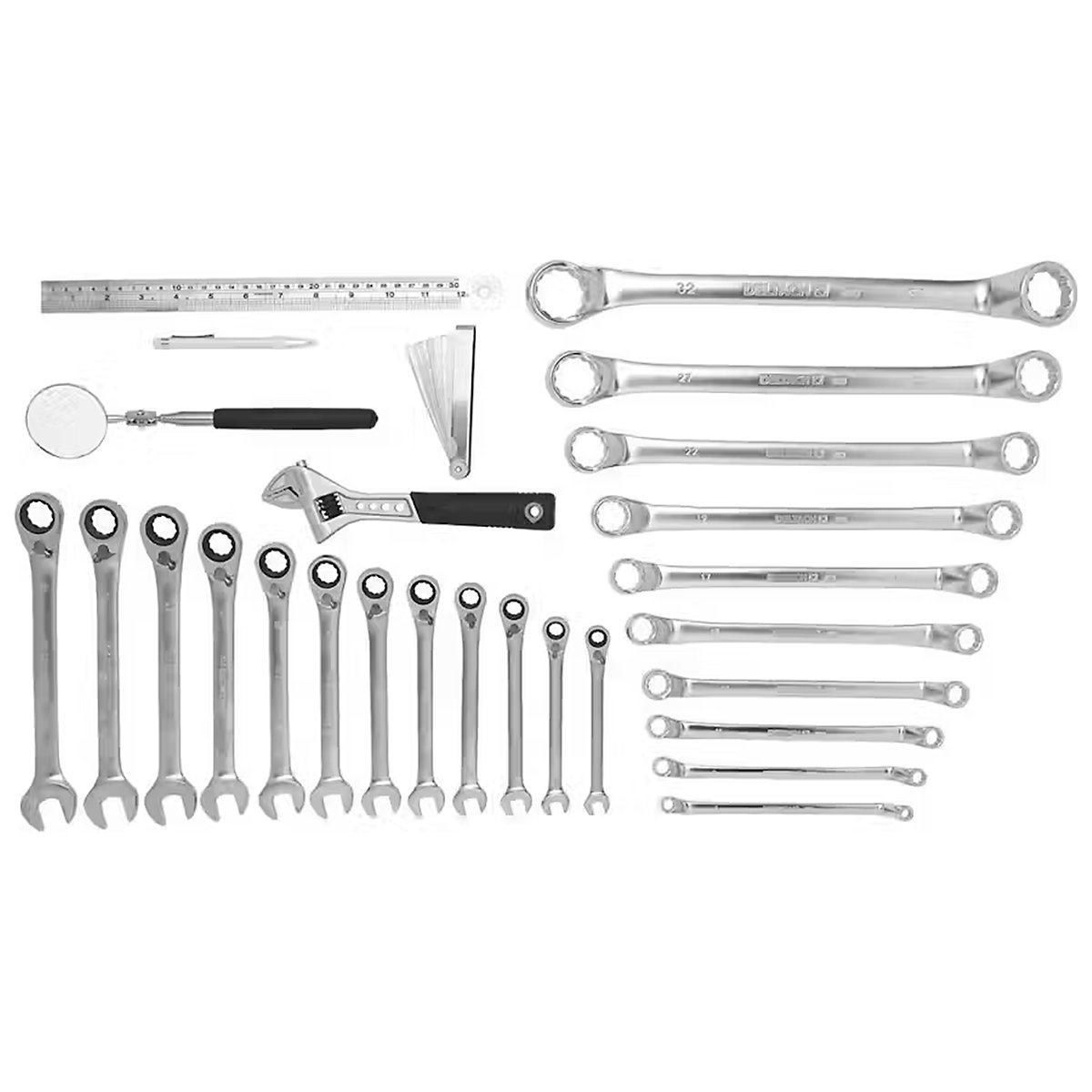 BUNKER Ring Spanner and Open End Ratchet Set | 27 Piece (Product illustration 3)-2