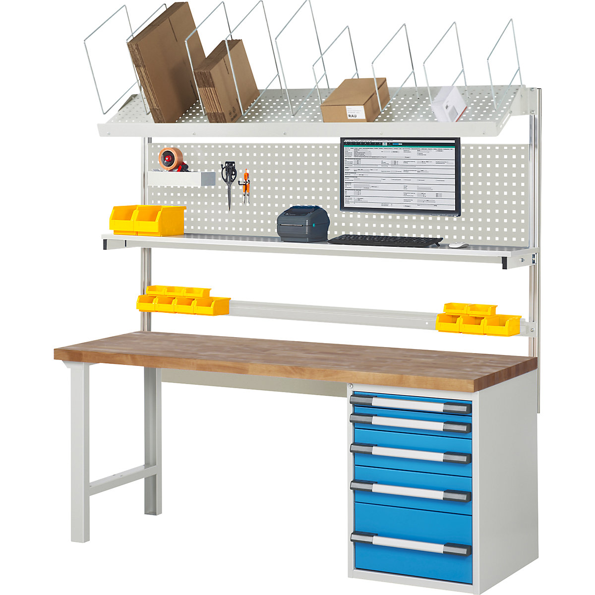 Banco de trabajo con estructura modular Serie 7000 &ndash; eurokraft pro