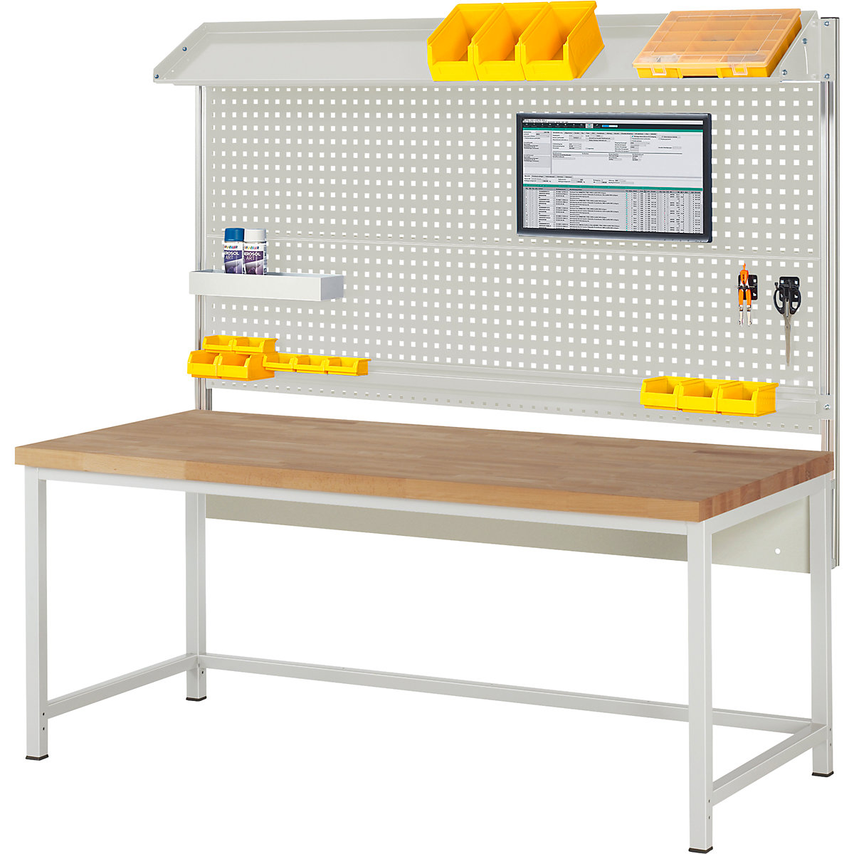 Banco de trabajo con estructura modular Serie 8000 &ndash; eurokraft pro