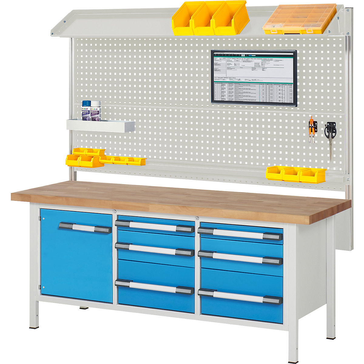 Banco de trabajo con estructura modular Serie 8000 &ndash; eurokraft pro