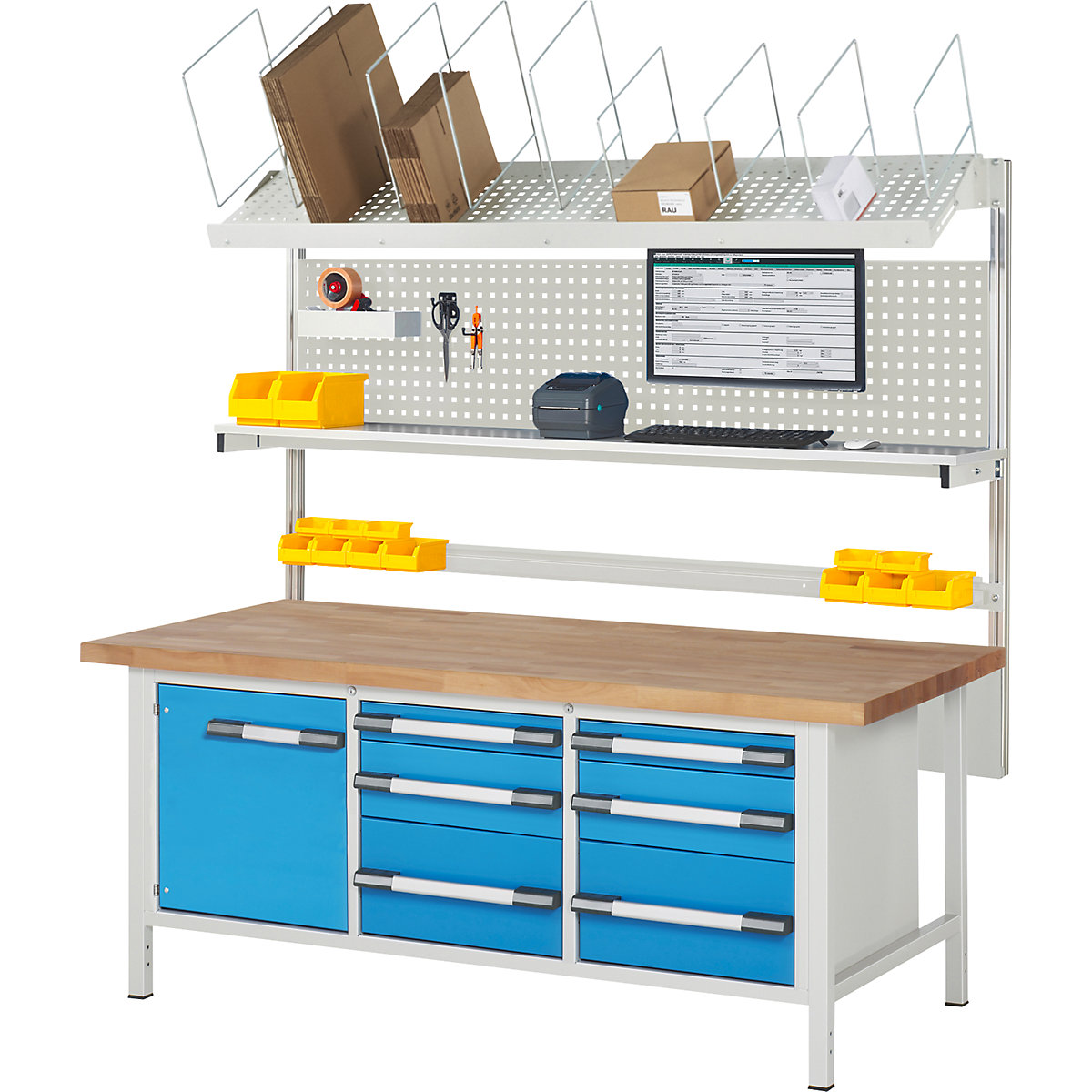 Banco de trabajo con estructura modular Serie 8000 &ndash; eurokraft pro