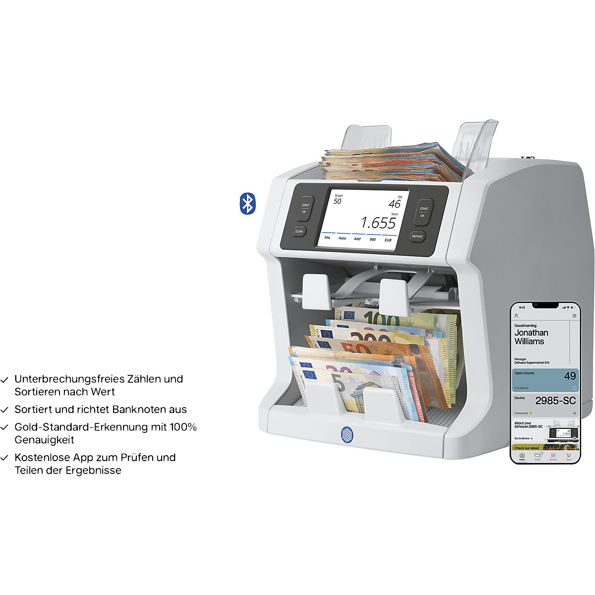 Bankbiljettellers &ndash; Safescan