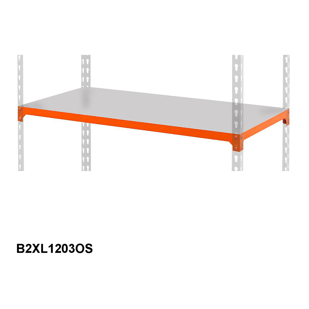 BiG200 Extra Steel Shelf 1220w x 305d mm Orange 140kg UDL