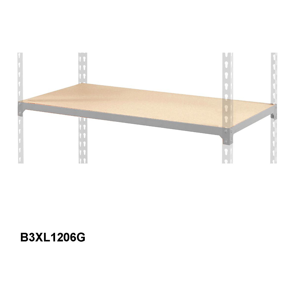 BiG340 Extra Chipboard Shelf 1220w X 610d Mm 200kg UDL Grey