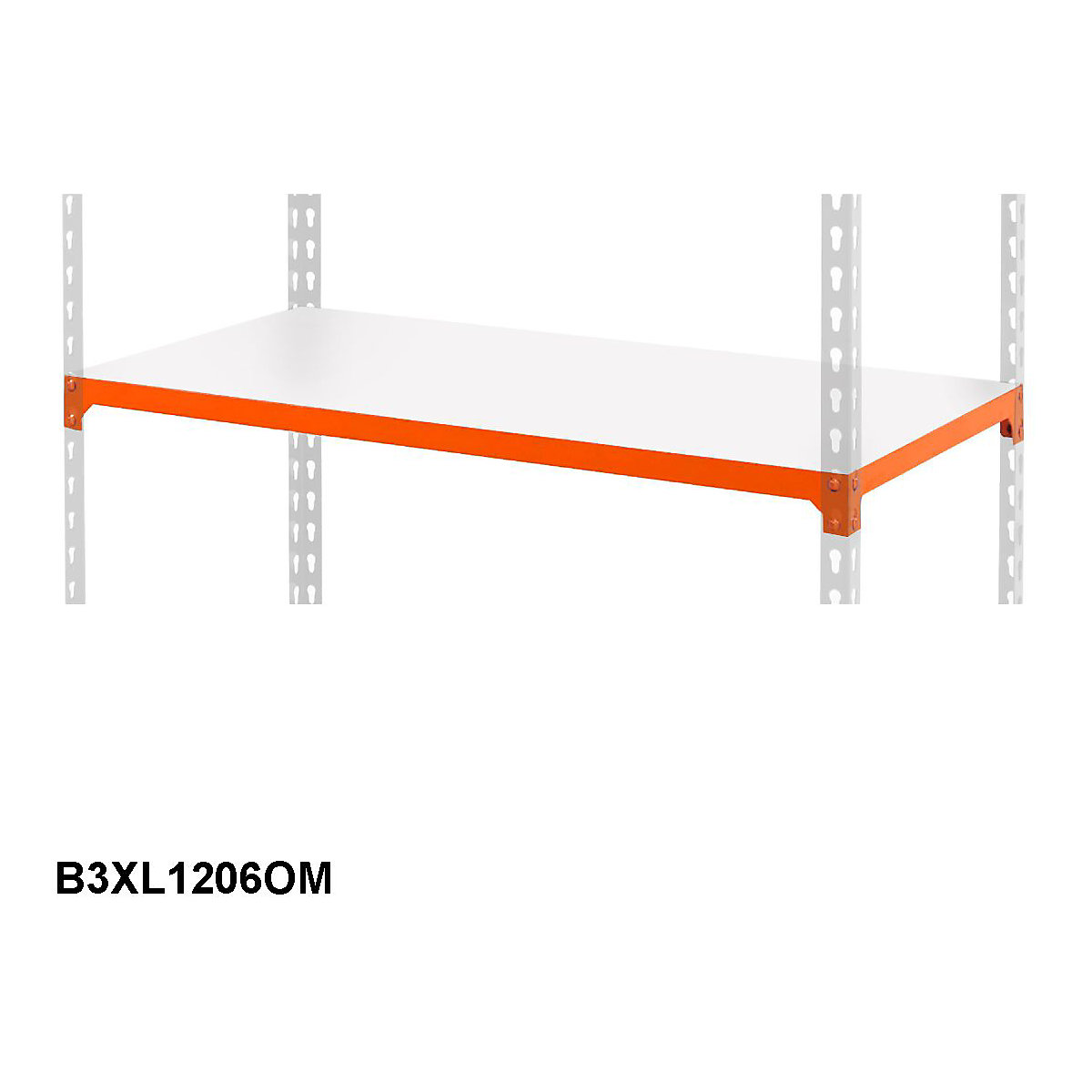 BiG340 Extra Melamine Shelf 1220w X 610d Mm 200kg UDL Orange