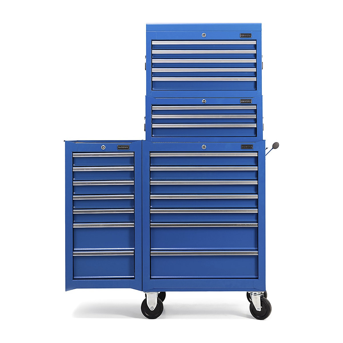 BiGDUG Essentials 27" Tool Chest Set with 7 Drawer Cabinet, Mid Box, Side Cabinets & Chest
