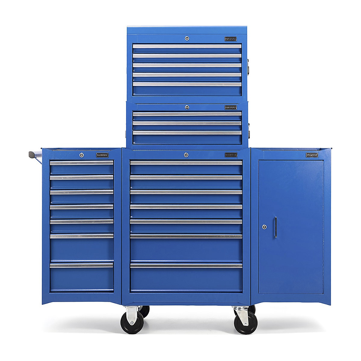 BiGDUG Essentials 27" Tool Chest Set with 7 Drawer Cabinet, Mid Box, Side Cabinets & Chest