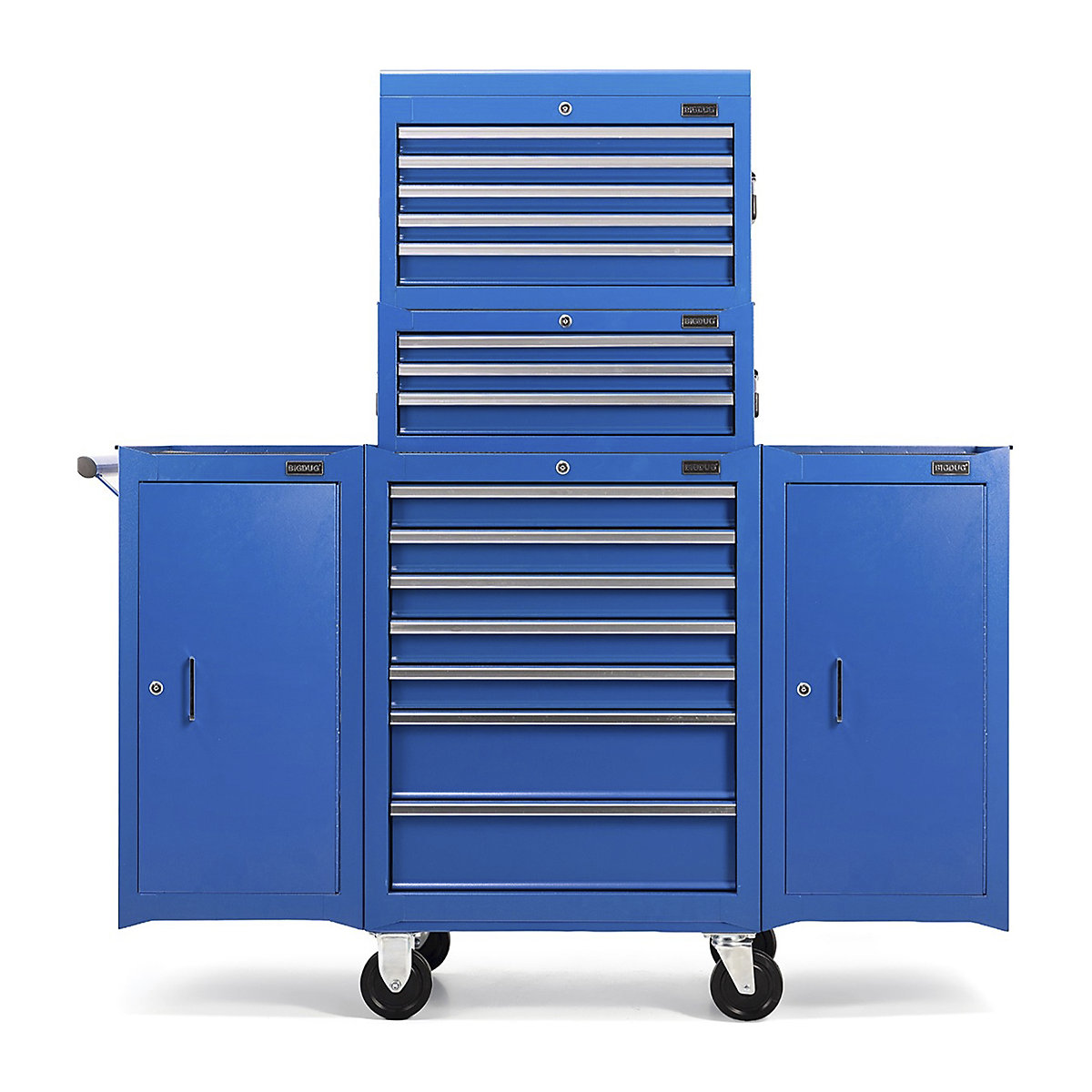 BiGDUG Essentials 27" Tool Chest Set with 7 Drawer Cabinet, Mid Box, Side Cabinets & Chest