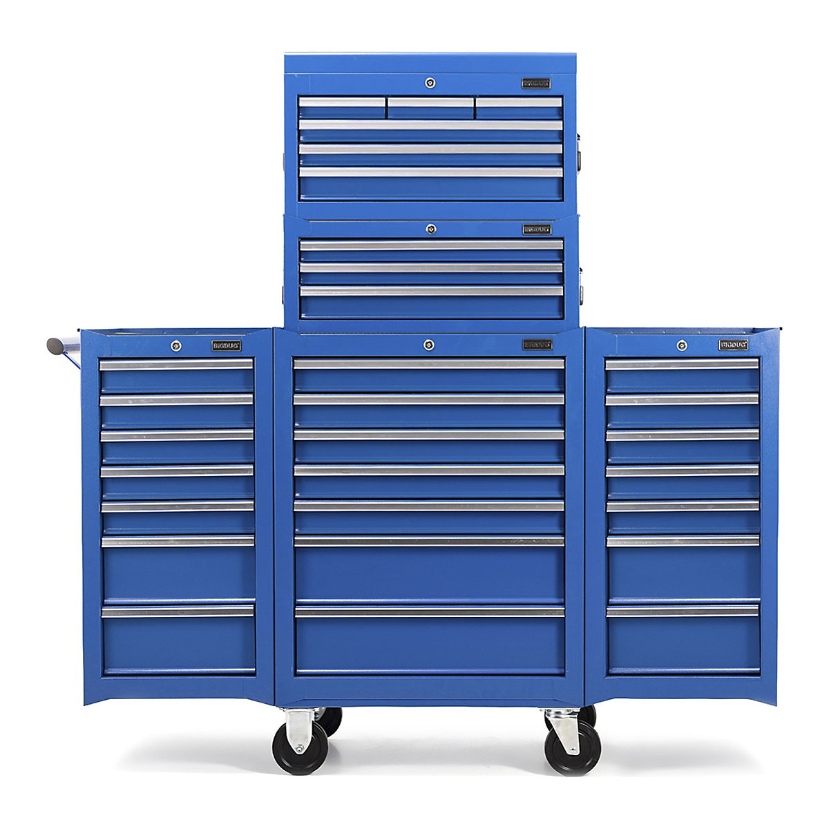 BiGDUG Essentials 27" Tool Chest Set with 7 Drawer Cabinet, Mid Box, Side Cabinets & Chest