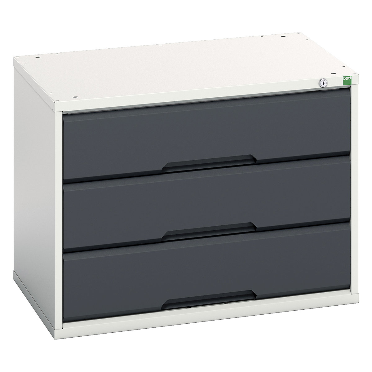 Bott Verso Suspended Cabinets | 600mm High, Bott Verso Suspended Cabinets | 600mm High, Bott Verso 3 Drawer Cabinet | 600h x 800w x 550d mm | 3x 175mm Drawers | Anthracite Grey-4