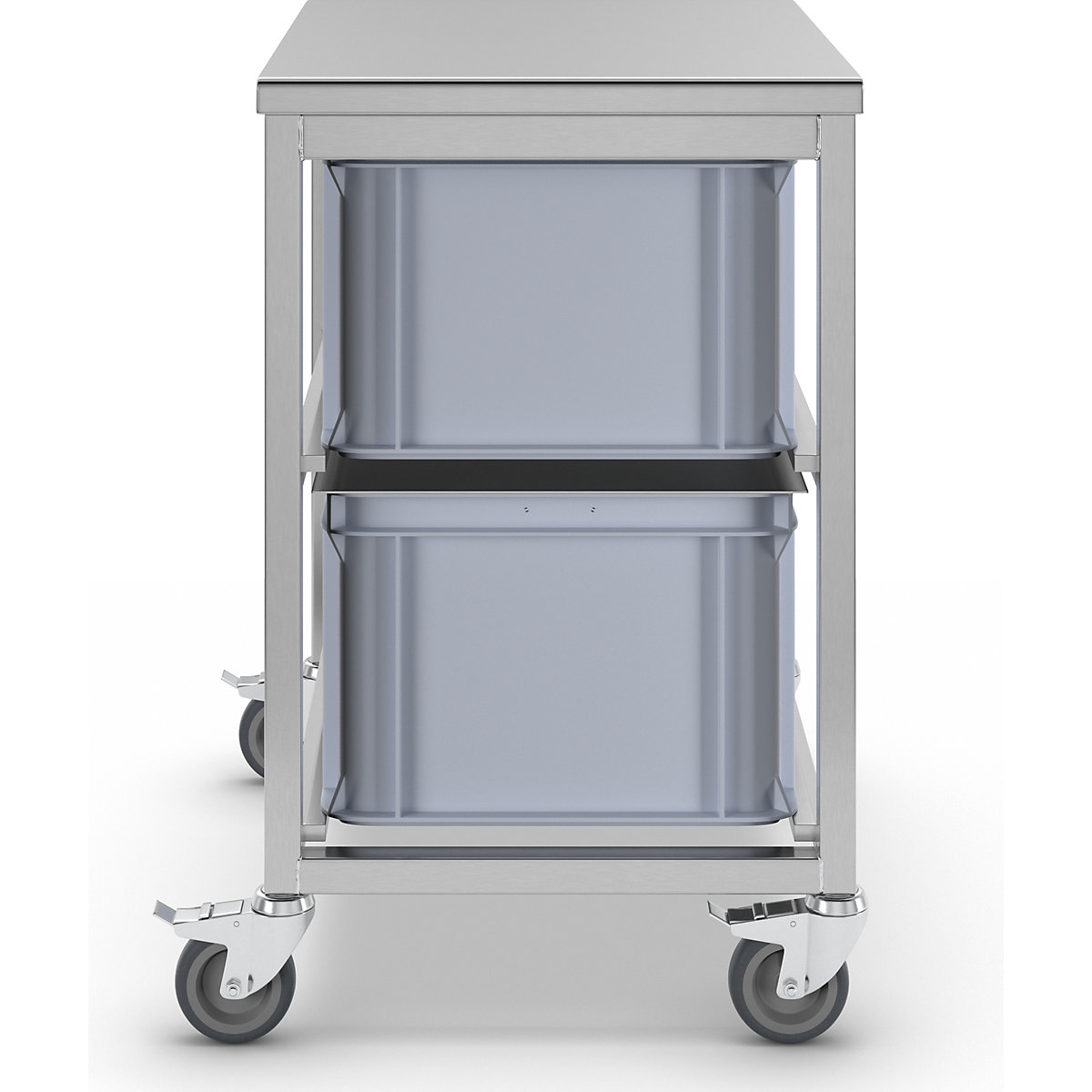 Carro de acero inoxidable con recipientes (Imagen del producto 3)-2