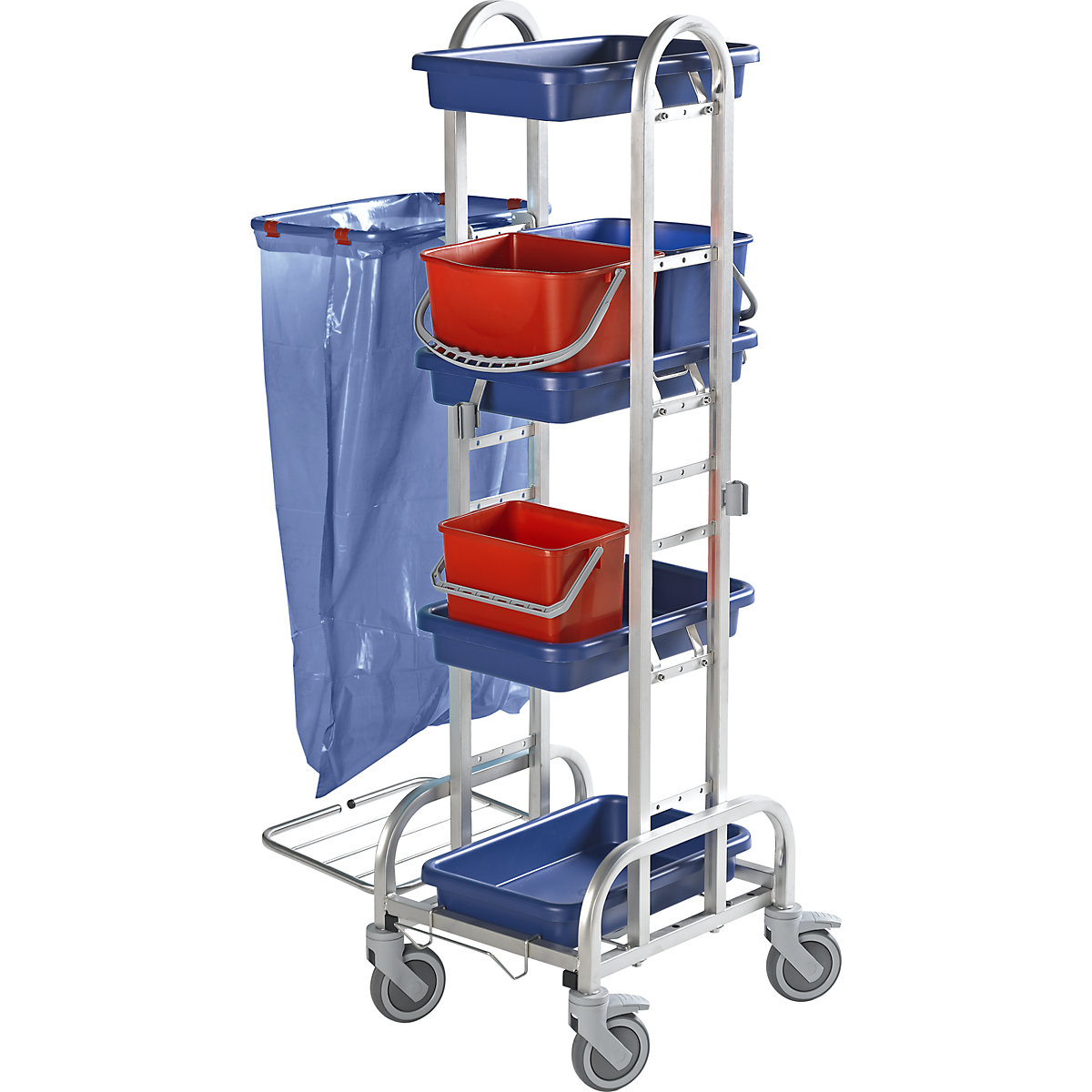 Carro de limpieza de acero inoxidable &ndash; eurokraft pro