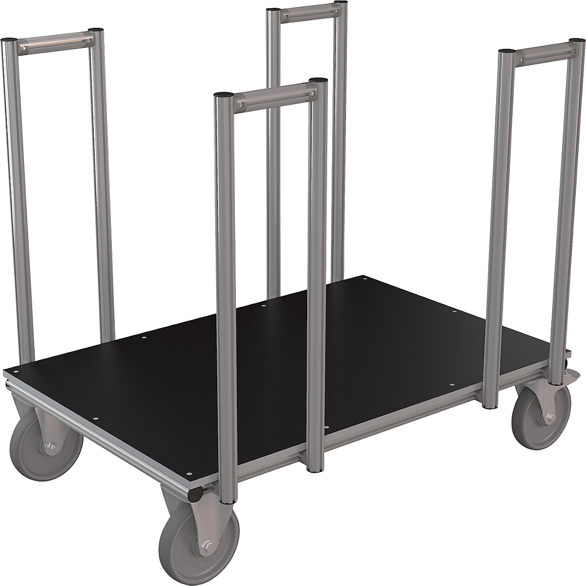 Chariot à arceaux latéraux en profilé d'aluminium