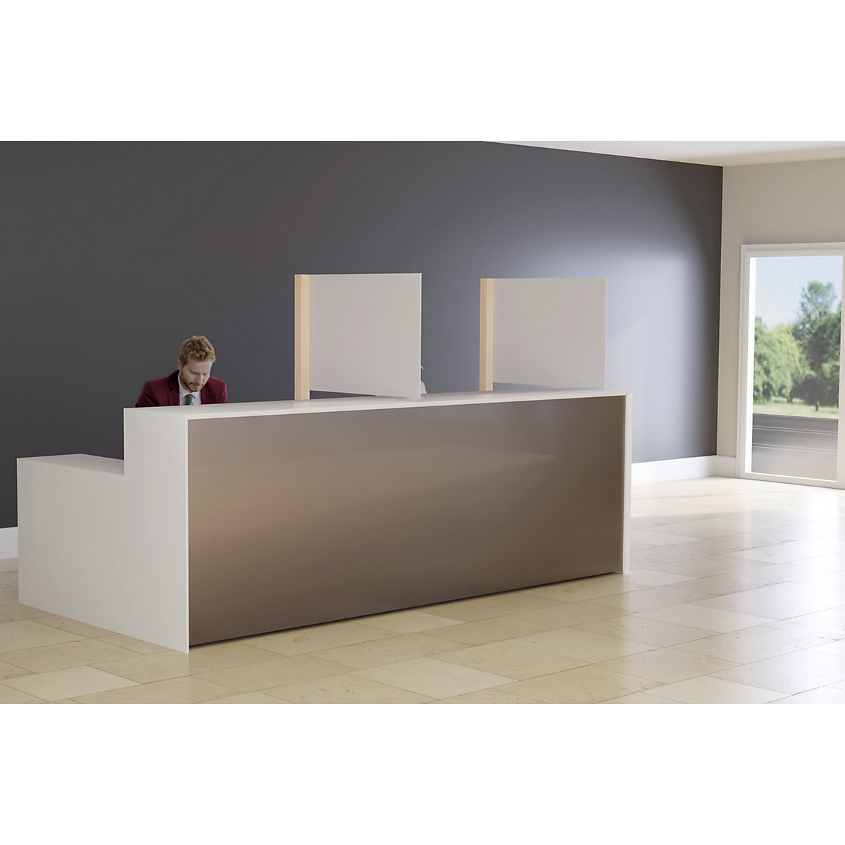 Cloison de protection sur pied – PAPERFLOW (Illustration du produit 3)-2