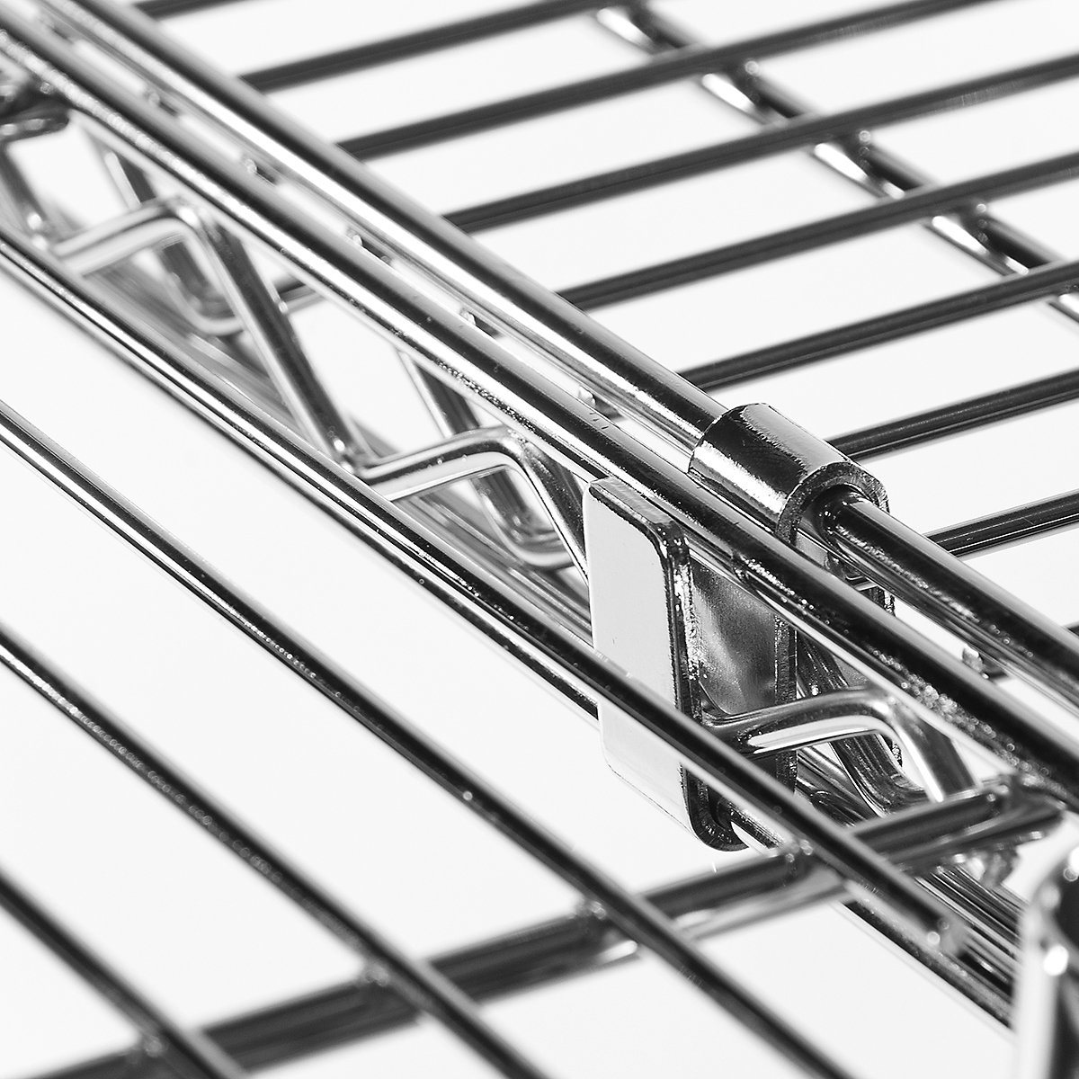 Eclipse Heavy-Duty Chrome Wire Shelving Extension Unit 1625mm High (Product illustration 4)-3